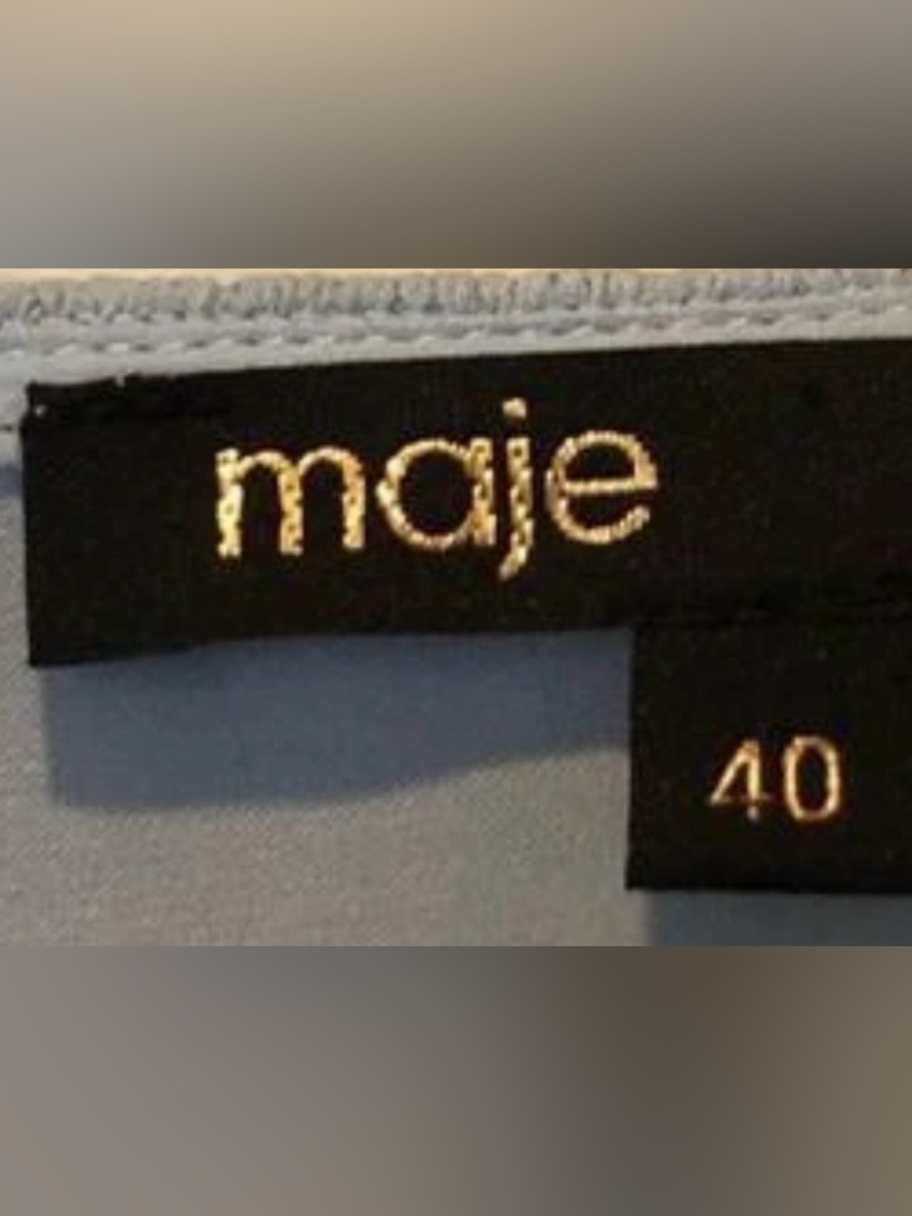 NWT Maje Light Blue Ruffle V-Neck Mini Dress Size 40 - Picture 2 of 6
